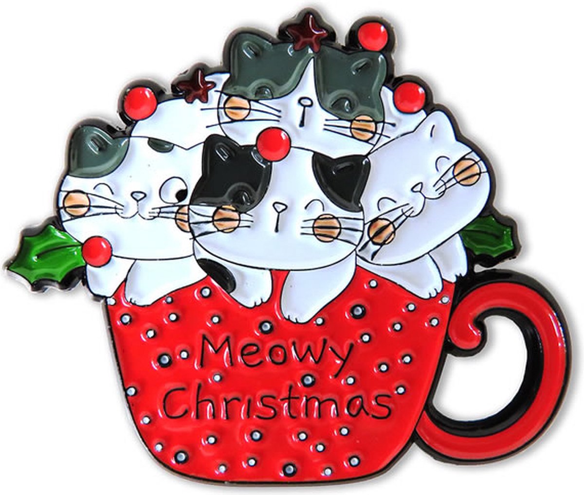 Meowy Christmas | Needle Minder | Leti Stitch